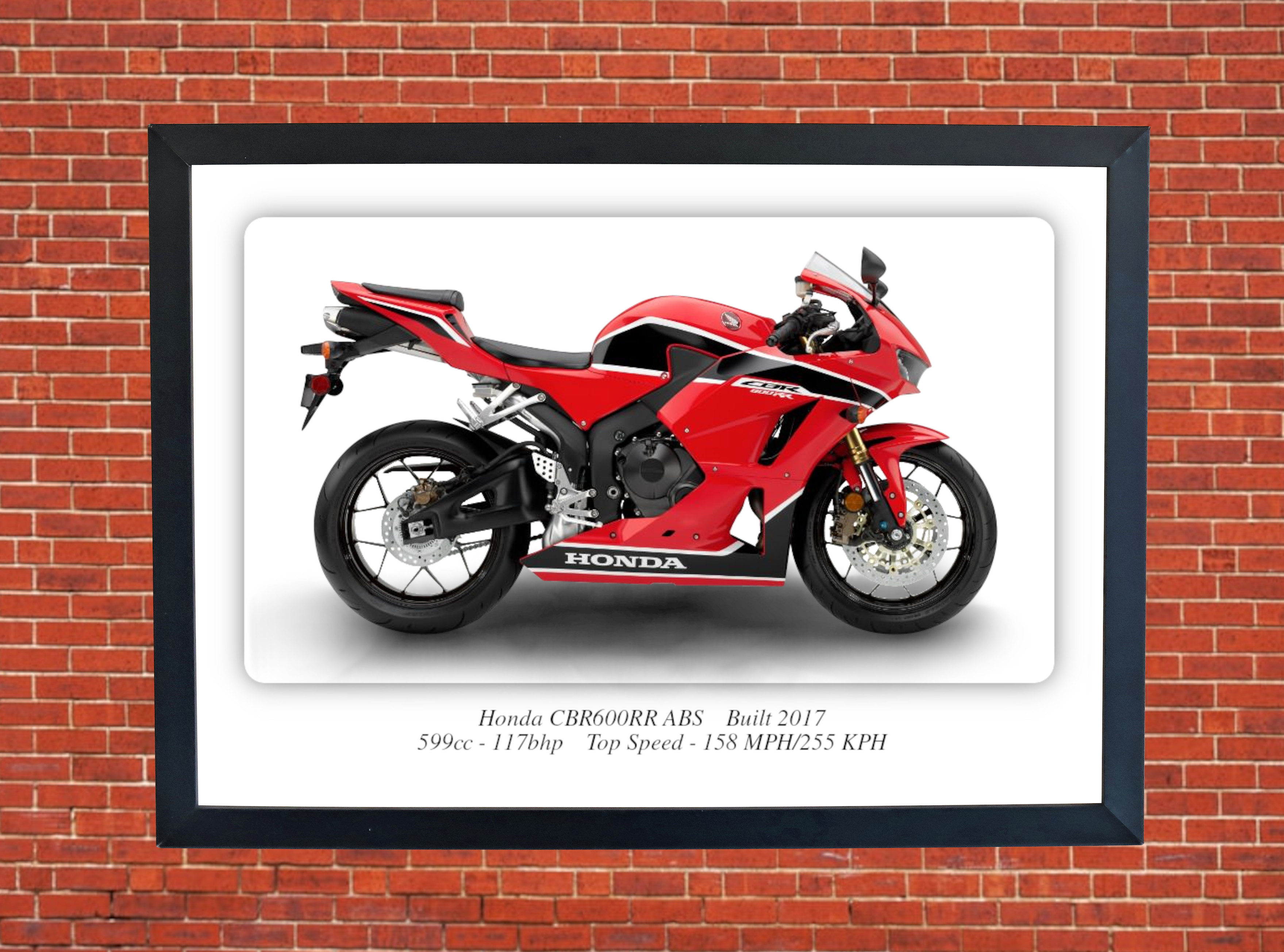 Honda CBR600RR ABS Motorbike Motorcycle - A3/A4 Size Print Poster