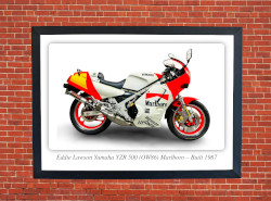 Eddie Lawson Yamaha YZR 500 (OW86) Marlboro Motorbike Motorcycle - A3/A4 Size Print Poster