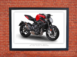 MV Agusta Brutal 800 Rosso Motorbike Motorcycle - A3/A4 Size Print Poster