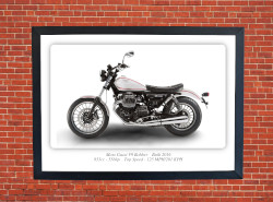 Moto Guzzi V9 Bobber Motorbike Motorcycle - A3/A4 Size Print Poster