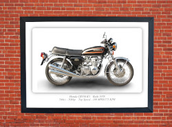 Honda CB550 K3 Motorbike Motorcycle - A3/A4 Size Print Poster