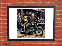 Vincent Black Shadow Motorbike Motorcycle Poster - A3/A4 Size Print Poster