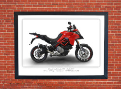 Ducati Multistrada 950 Motorbike Motorcycle - A3/A4 Size Print Poster