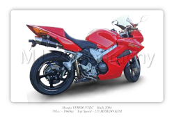 Honda VFR800 VTEC Motorbike Motorcycle - A3/A4 Size Print Poster