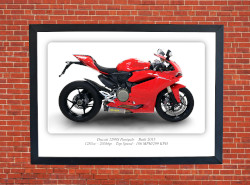 Ducati 1299S Panigale Motorbike Motorcycle - A3/A4 Size Print Poster