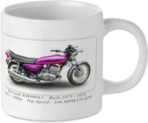 Kawasaki KH400 Motorbike Tea Coffee Mug Ideal Biker Gift Printed UK