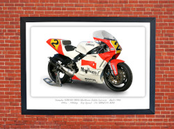 Eddie Lawson Yamaha YZR500 (OW86) Marlboro Motorbike Motorcycle - A3/A4 Size Print Poster