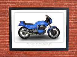 Moto Guzzi 850 Le Mans Mark II Motorbike Motorcycle Poster - A3/A4 Size Print Poster