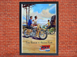 BSA Promotional Motorcycle Poster - Size A3/A4