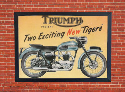 Triumph Tiger Motorbike Motorcycle A3/A4 Promotional Poster