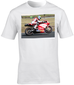 Troy Bayliss on Ducati 999 Motorbike Motorcycle - T-Shirt