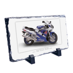 Suzuki GSX-R 1100 Motorcycle Coaster Natural slate rock with stand 10x15cm