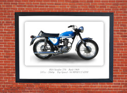 BSA Starfire 250 Motorbike Motorcycle - A3/A4 Size Print Poster