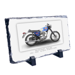 BSA B25 Starfire Motorbike Coaster natural slate rock with stand 10x15cm