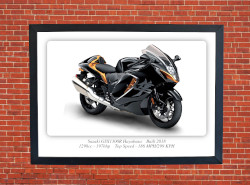 Suzuki GSX1300R Hayabusa Motorbike Motorcycle - A3/A4 Size Print Poster