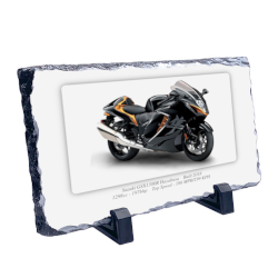 Suzuki GSX1300R Hayabusa Motorbike Coaster natural slate rock with stand 10x15cm
