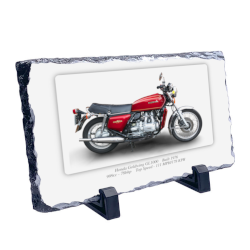 Honda Goldwing GL1000 Motorbike Coaster natural slate rock with stand 10x15cm