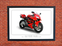 Honda CBR600RR Motorbike Motorcycle - A3/A4 Size Print Poster