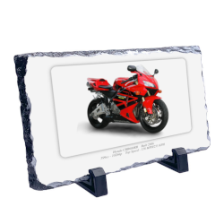 Honda CBR600RR Motorbike Coaster natural slate rock with stand 10x15cm
