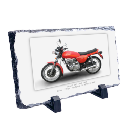 Benelli 304 Motorbike Motorcycle Coaster natural slate rock with stand 10x15cm