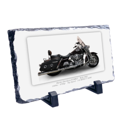 Harley Davidson FLHRCI Motorbike Coaster natural slate rock with stand 10x15cm