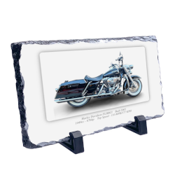 Harley Davidson FLHRCI Motorbike Coaster natural slate rock with stand 10x15cm