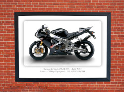 Kawasaki Ninja ZX-6R 636 Motorbike Motorcycle - A3/A4 Size Print Poster