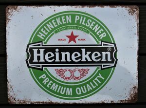 Heineken Pub Bar Metal Garage Sign Wall Plaque Vintage mancave A3/A4