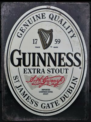 Guinness Pub Bar Metal Garage Sign Wall Plaque Vintage mancave A3/A4