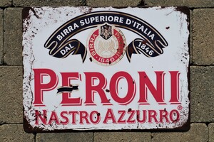 Peroni Pub Bar Metal Garage Sign Wall Plaque Vintage mancave A4 12x8 Inches