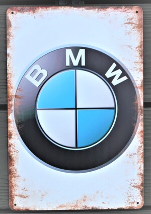 BMW Aluminium Garage Art Metal Sign 30cm x 20cm - 12 Inches x 8 Inches