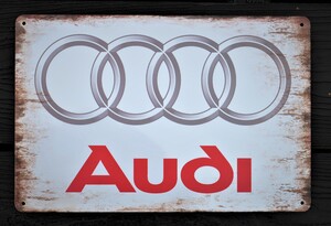 Audi Aluminium Garage Art Metal Sign 30cm x 20cm - 12 Inches x 8 Inches