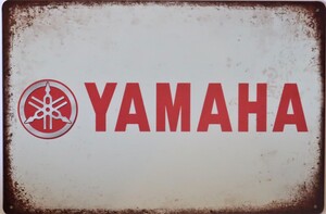 Yamaha Aluminium Motorcycle Garage Art Metal Vintage Sign 30cm x 20cm - 12 Inches x 8 Inches