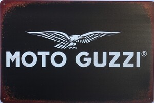 Moto Guzzi Aluminium Motorcycle Garage Art Metal Sign 30cm x 20cm - 12 Inches x 8 Inches