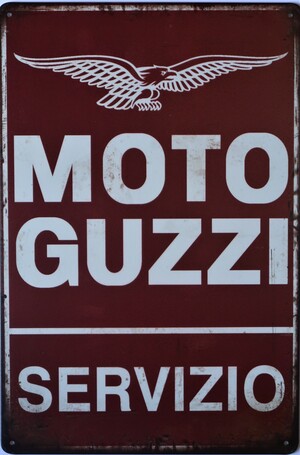 Moto Guzzi Aluminium Motorcycle Garage Art Metal Sign A3/A4 Size