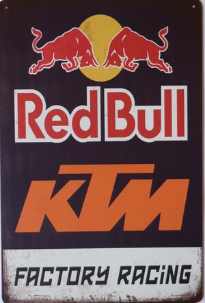 Red Bull Motorcycle Aluminum Garage Art Metal Sign A3/A4
