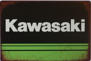 Kawasaki Motorcycle Aluminium Garage Art Metal Sign A3/A4 Size
