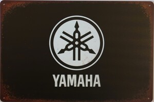Yamaha Aluminium Motorcycle Garage Art Metal Mancave Sign 30cm x 20cm - 12 Inches x 8 Inches