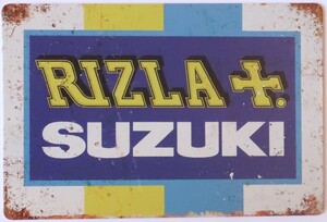 Rizla Suzuki Aluminium Motorcycle Garage Art Metal Sign 30cm x 20cm - 12 Inches x 8 Inches