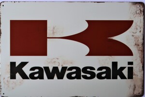 Kawasaki Motorcycle Aluminium Garage Biker Art Metal Sign A3/A4 Size