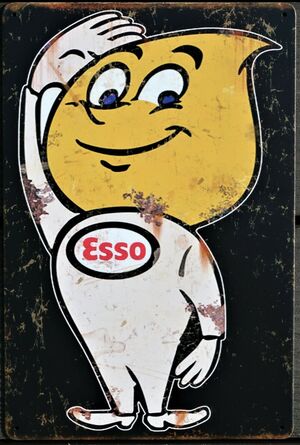 Esso Motorcycle Sign Garage Art Metal Sign