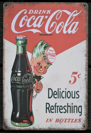 Coca Cola Coke Metal Garage Sign Wall Plaque Vintage 8 x 12 inches A4
