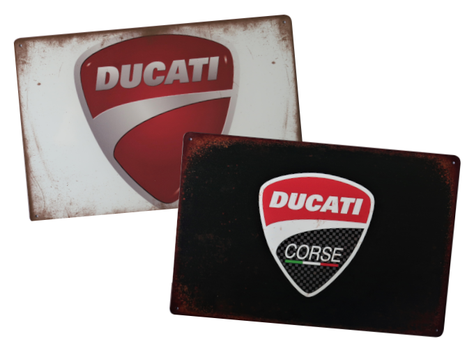 Ducati Metal Garage Signs Vintage Motorcycle